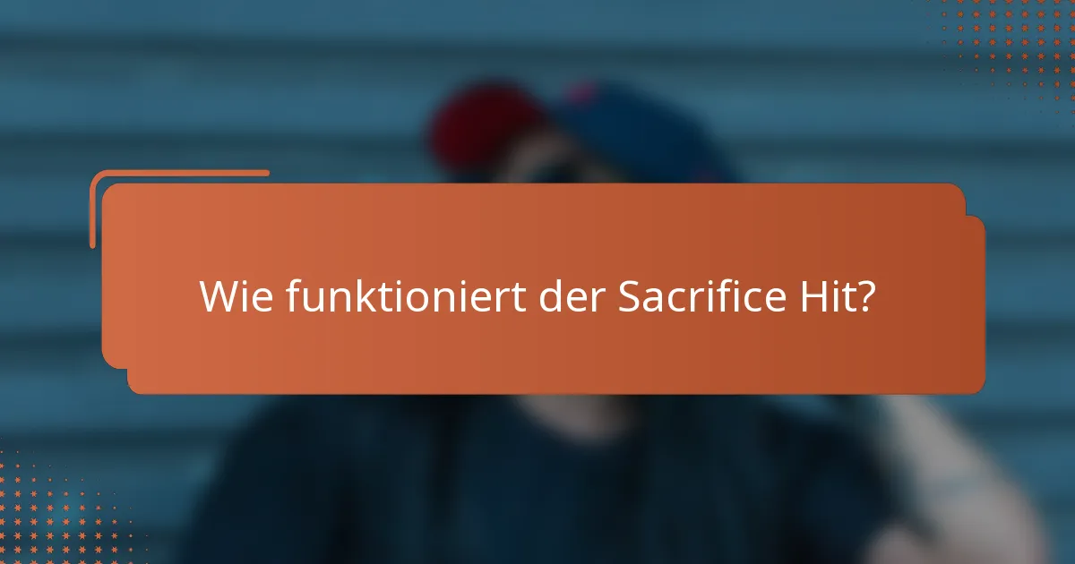 Wie funktioniert der Sacrifice Hit?